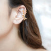 Ariel gold plated mermaid tail charm earrings by Eda Jewels Dubai, perfect for everyday wear and perfect for gifting